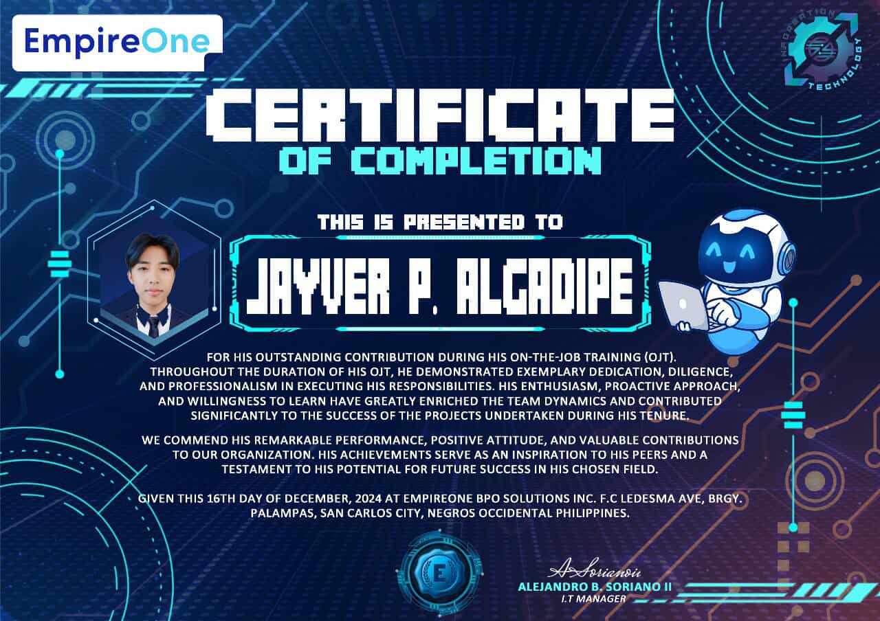 Certificate 1