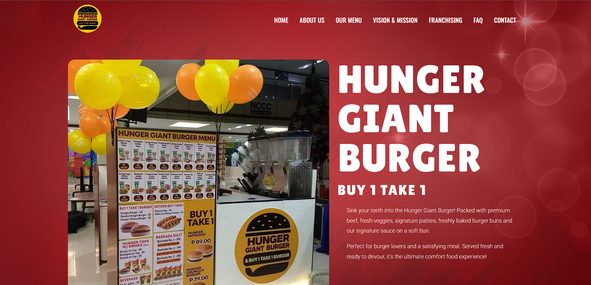 Hunger Giant Burger Website