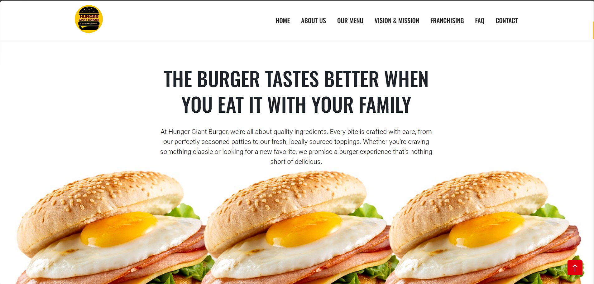 Hunger Giant Burger Website