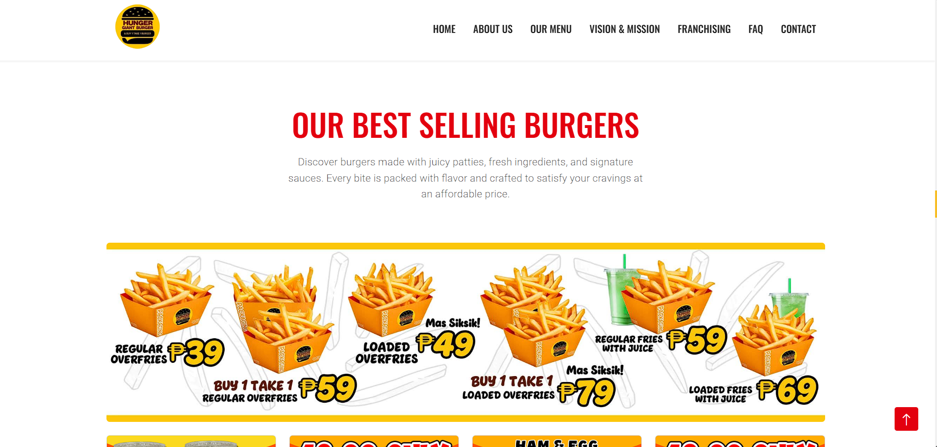 Hunger Giant Burger Website